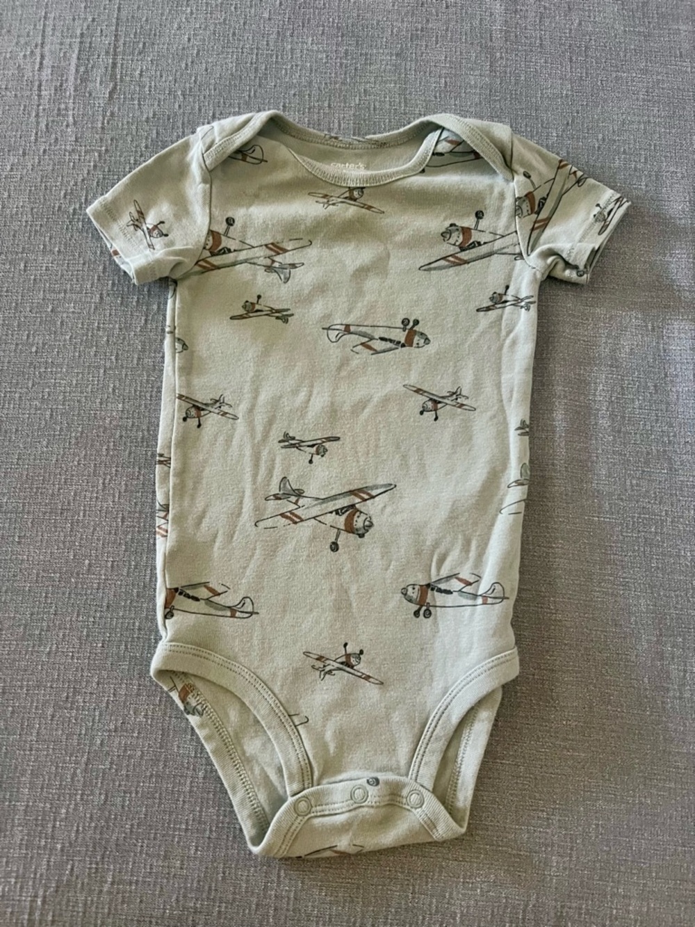 (6) Carter's Blue Adventure Graphic Short-Sleeve Bodysuit 24-month - Picture 6 of 7